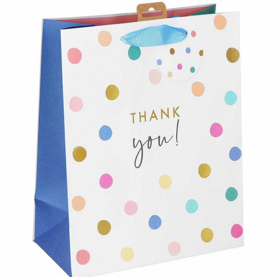 Greeting Cards | Glick Glick Thank You Polka Dots Large Gift Bag