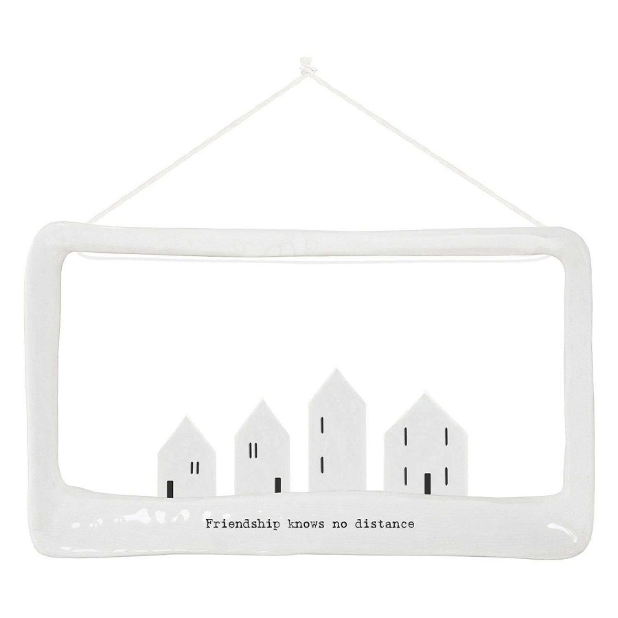 Plaques & Signs | East of India East Of India 'Friendship Knows No Distance' Porcelain Open Frame