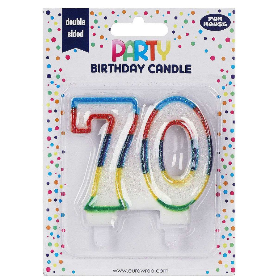 Party Candles | Eurowrap Eurowrap 70Th Birthday Candle