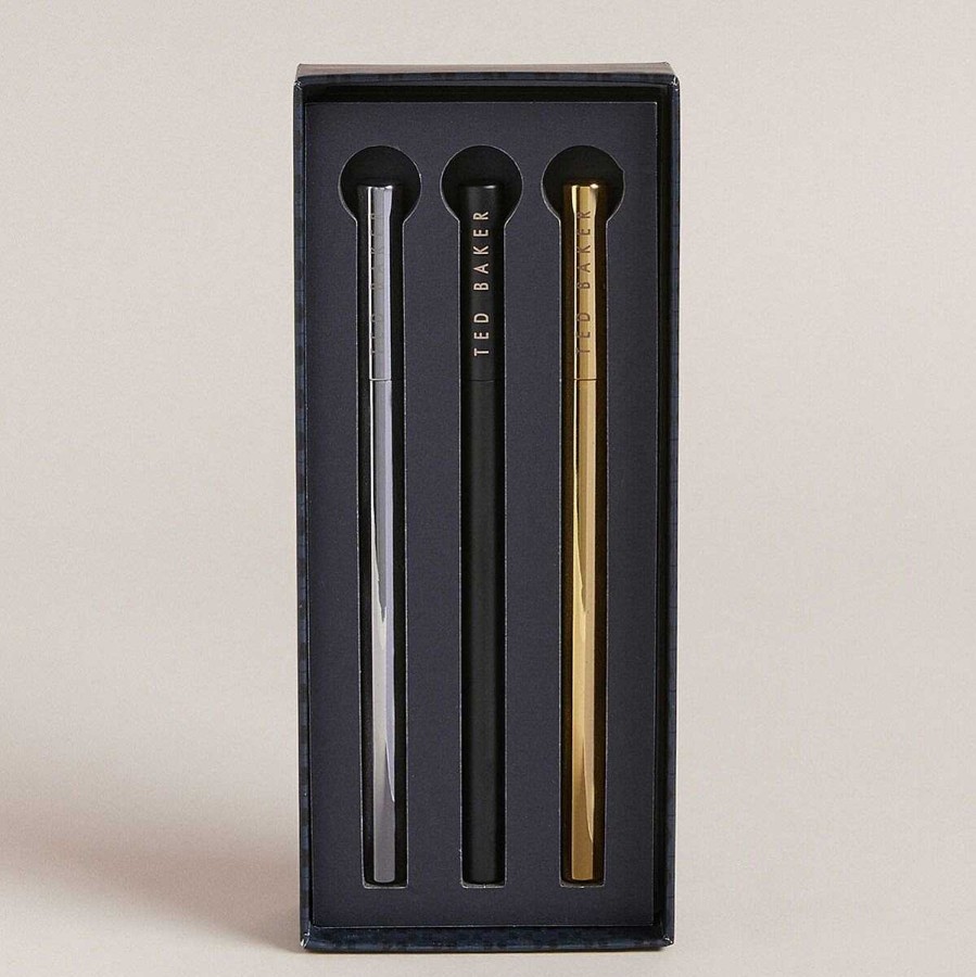 Pens & Pencils | Ted Baker Ted Baker Krisii Set Of Three Stainless Steel Pens