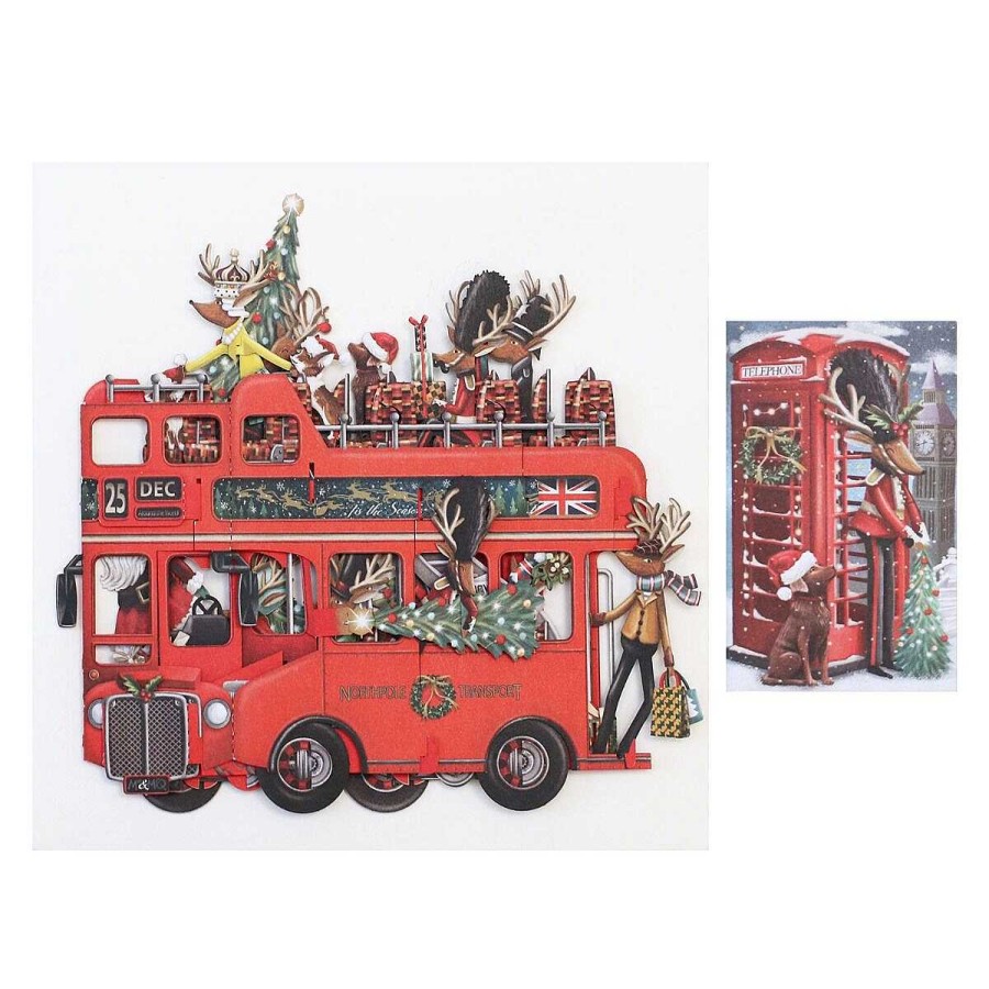 Christmas | Me & McQ Me & Mcq Santa'S Bus 3D Christmas Card