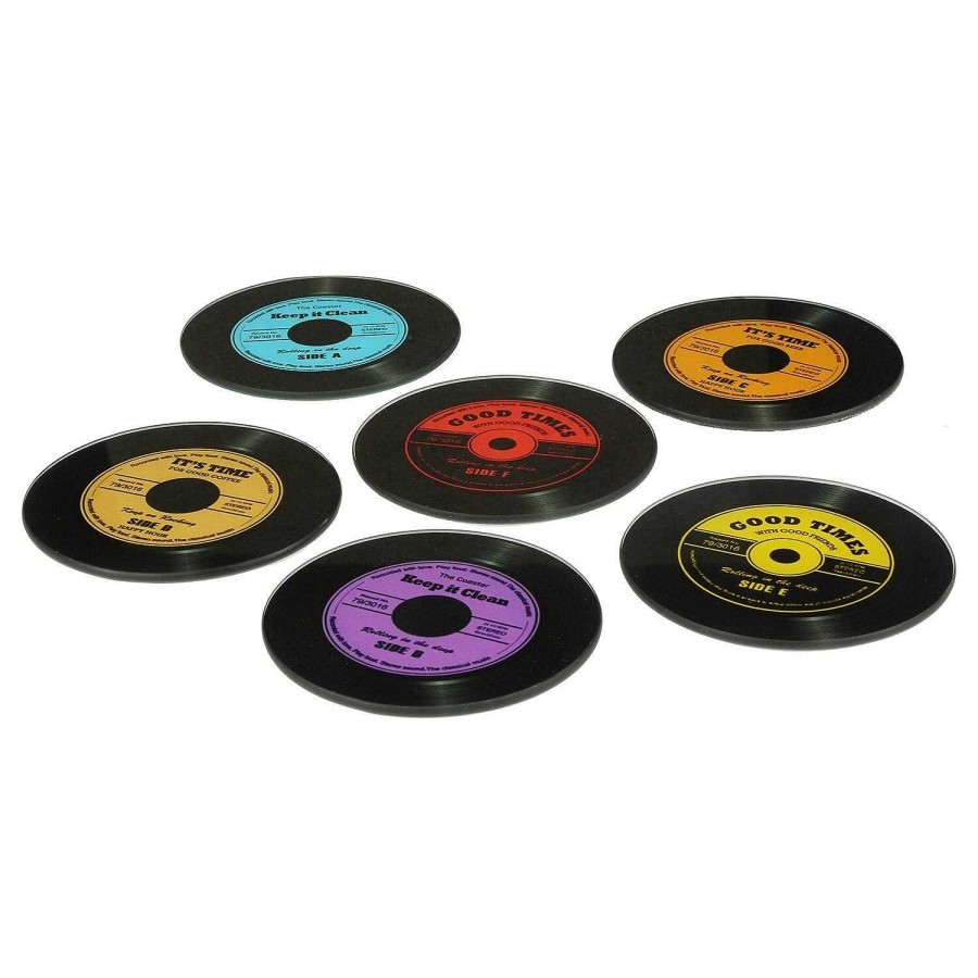 Retro | Temptation Gifts Vinyl Record Coasters - Set Of Six