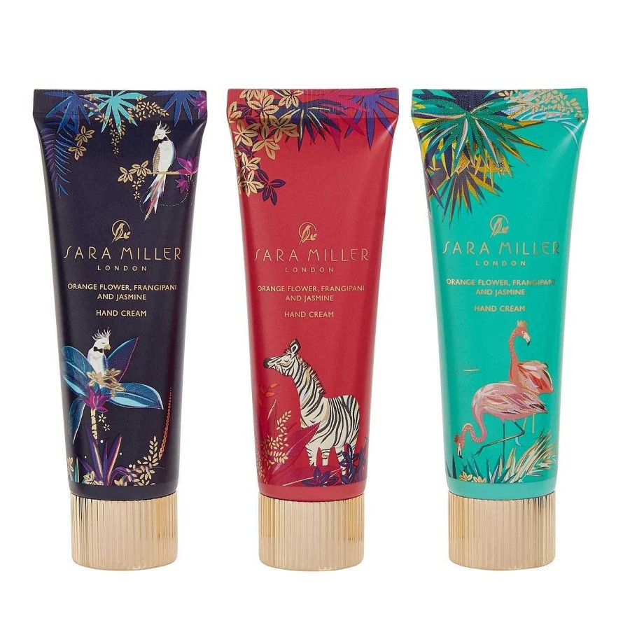 Gift Sets | Sara Miller Sara Miller Tahiti Orange Flower, Frangipani & Jasmine Hand Cream Trilogy