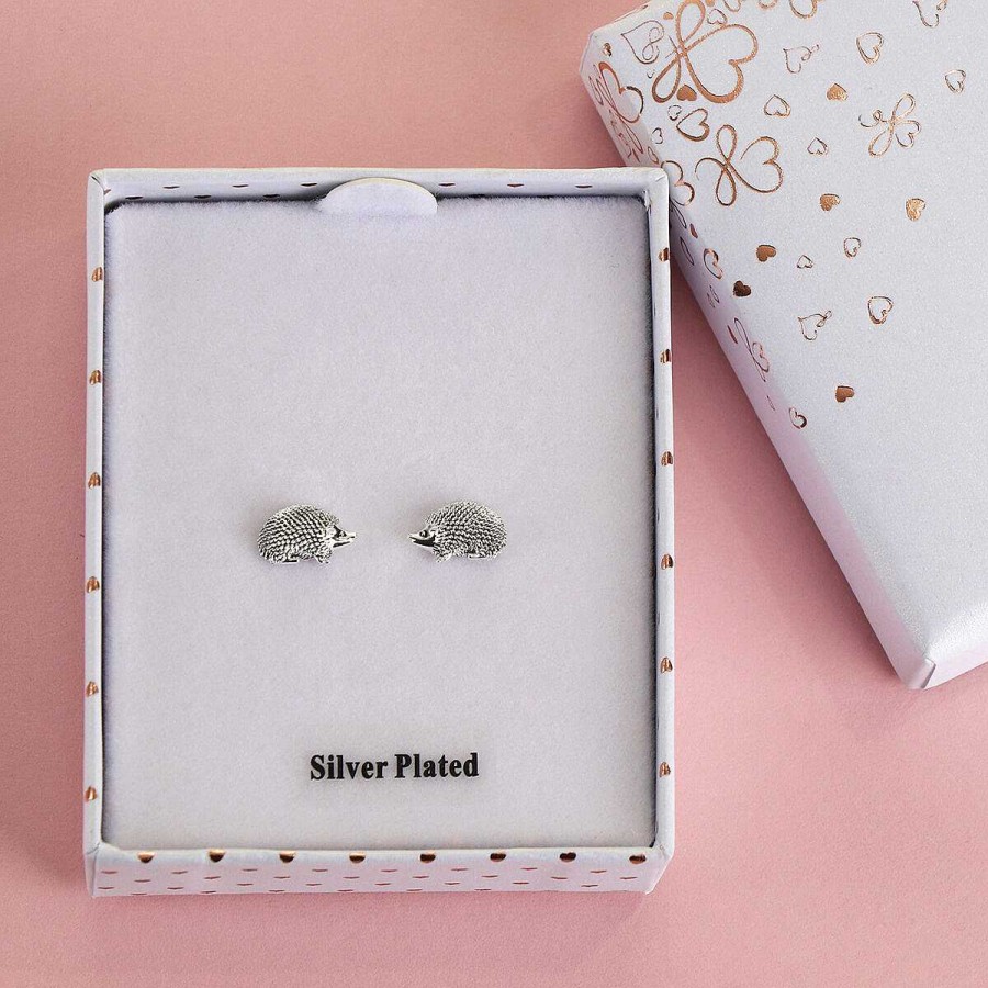 Earrings | Equilibrium Equilibrium Silver Plated Country Hedgehog Stud Earrings