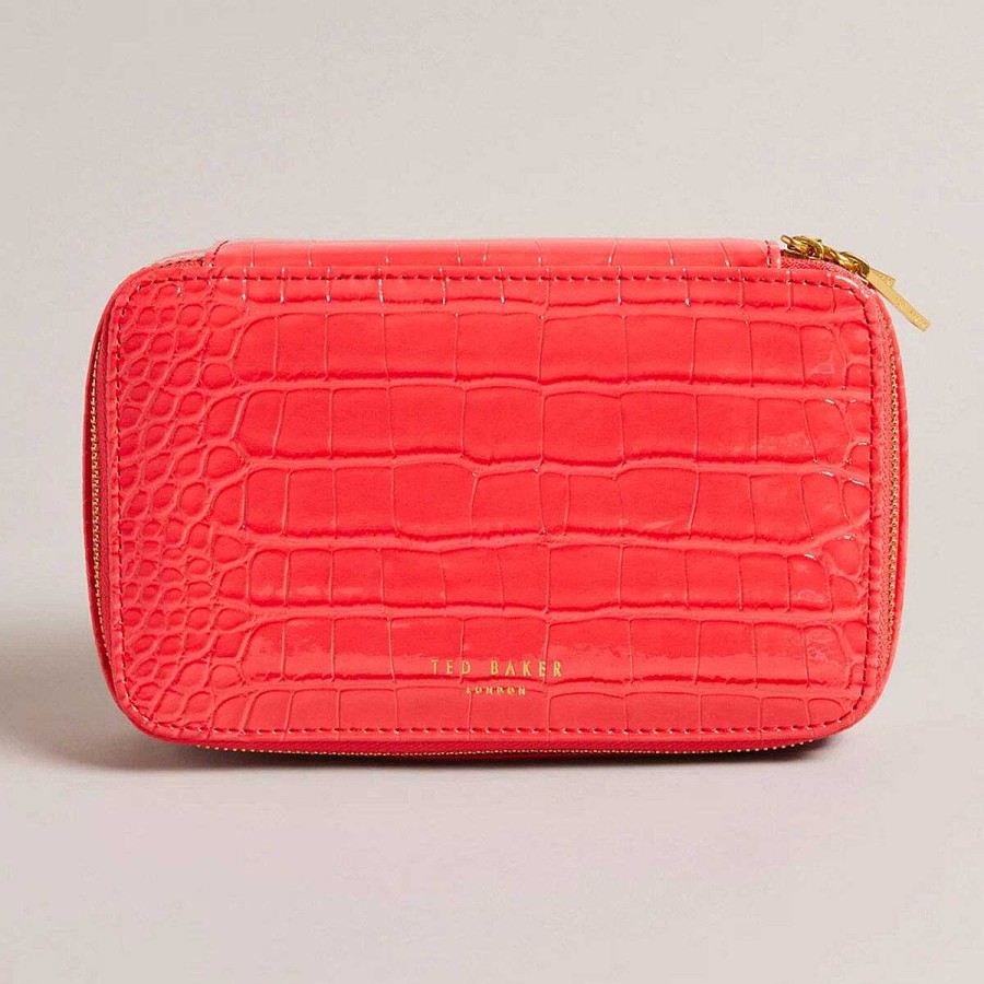 Jewellery Organisers | Ted Baker Ted Baker Valenna Coral Croc Jewellery Case