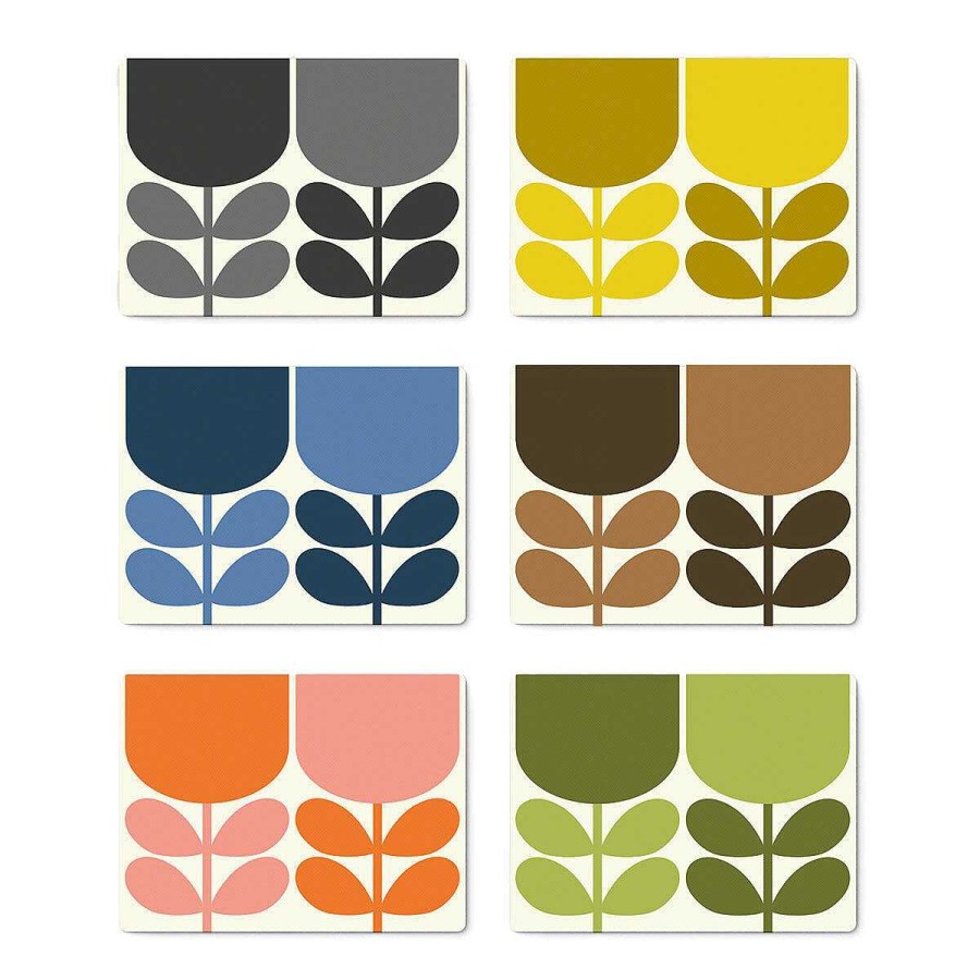 Coasters & Placemats | Orla Kiely Orla Kiely Block Flower Set Of 6 Placemats