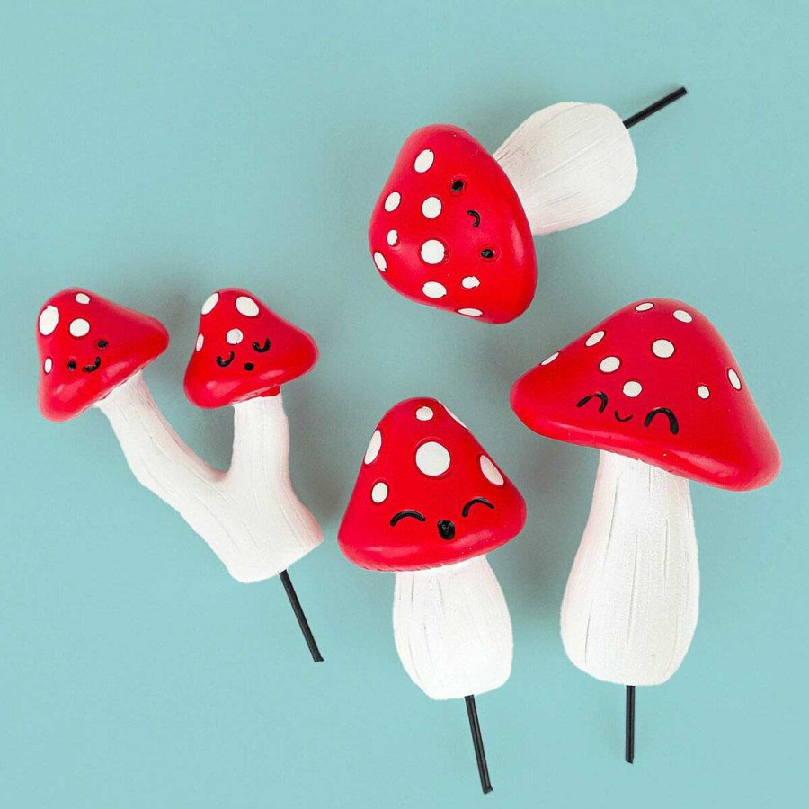 Planters | Gift Republic Gift Republic Mini Plant Pot Mushroom Plant Markers