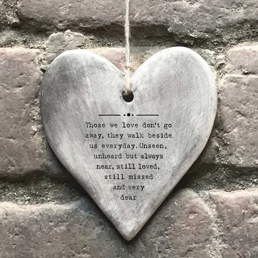 Plaques & Signs | East of India East Of India 'Those We Love Don'T Go' Rustic Hanging Heart