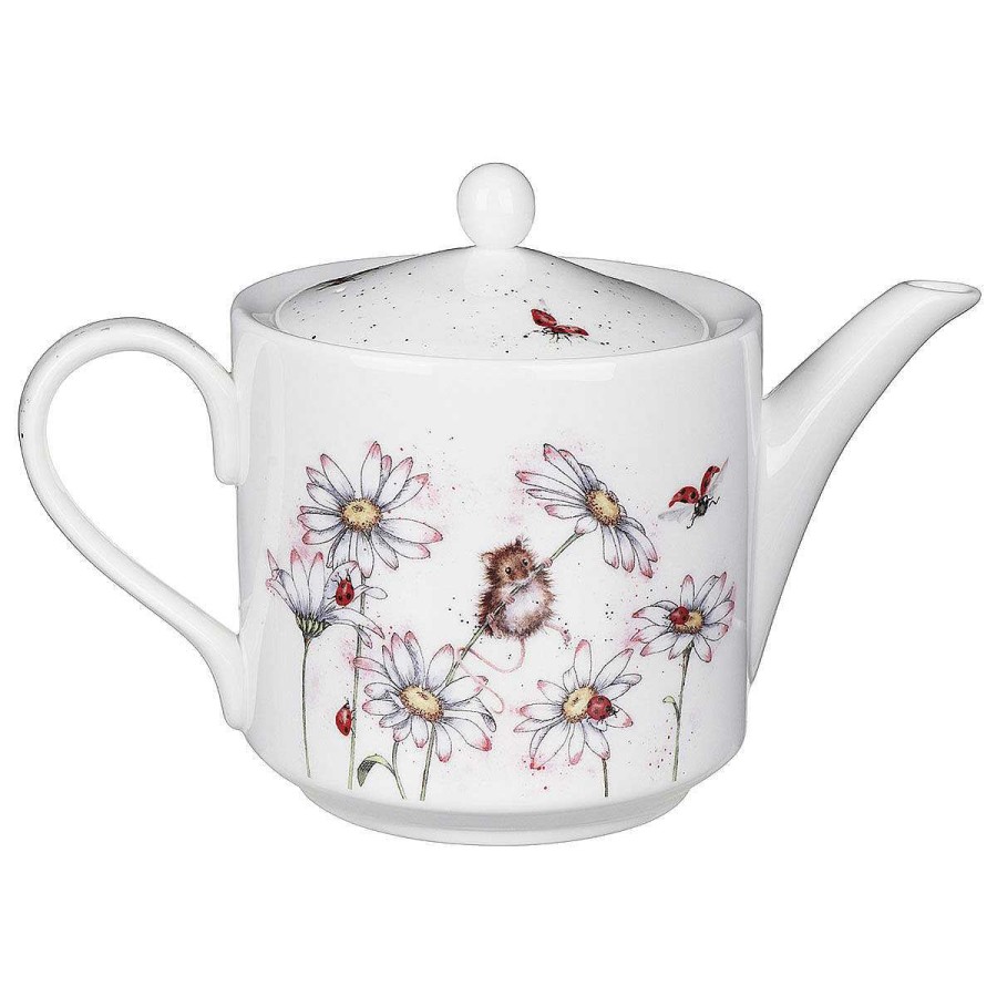 Teapots & Coasies | Wrendale Wrendale 'Oops A Daisy' Mouse Tea Pot