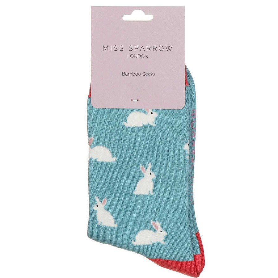 Socks | Miss Sparrow Miss Sparrow Duck Egg Rabbit Women'S Bamboo Socks