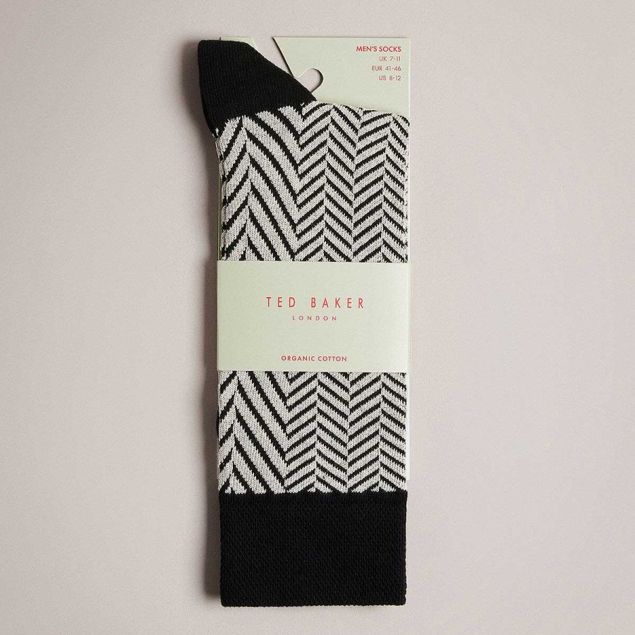 Socks | Ted Baker Ted Baker Cloudey Herringbone Men'S Crew Socks