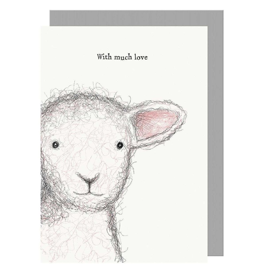 Large Cards | East of India East Of India 'With Much Love' Sheep Extra Large Greetings Card