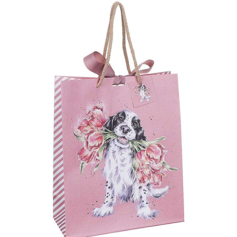 Large Gift Bags | Wrendale Wrendale 'Blooming With Love' Dog Large Gift Bag