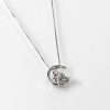 Fashion & Jewellery | Equilibrium Equilibrium Cats On Moon White Gold Plated Necklace