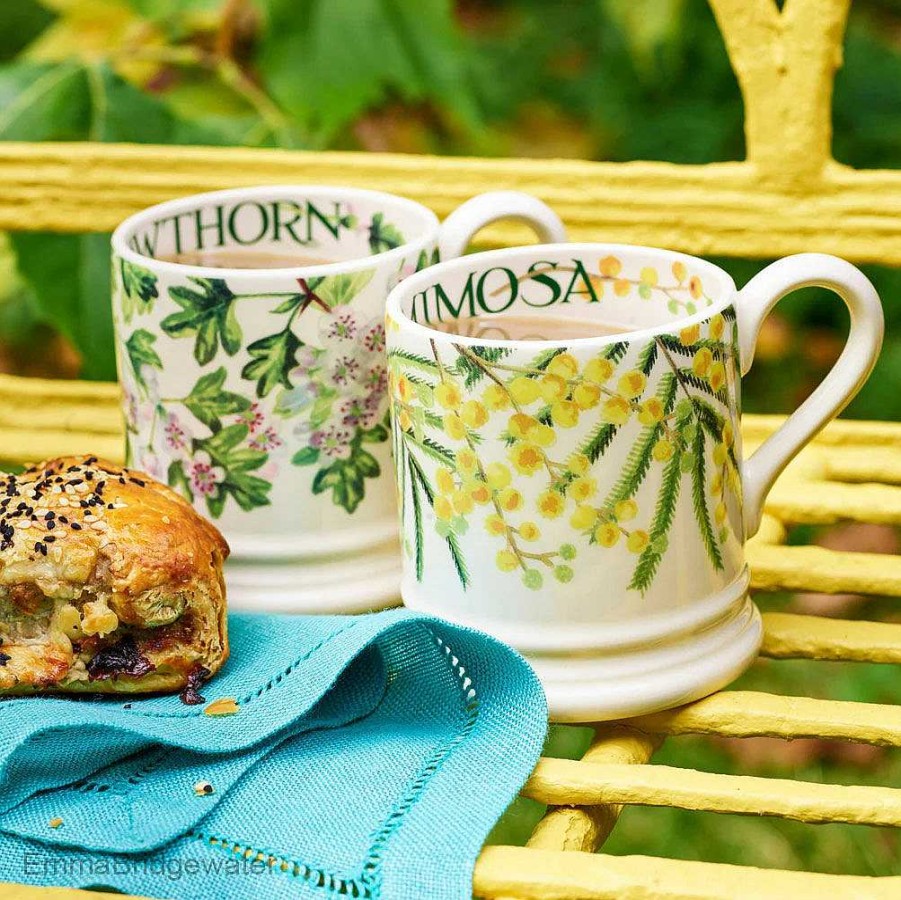 Mugs | Emma Bridgewater Emma Bridgewater Trees Hawthorn Flowers Half Pint Mug