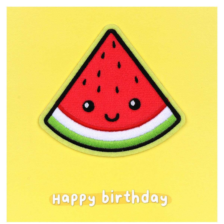 Peel-Off Patch Cards | Temptation Gifts Moji Molly Watermelon Birthday Card With Peel Off Patch