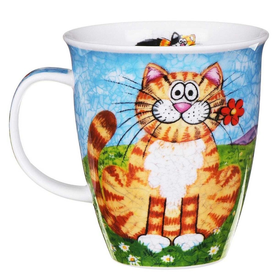 Pet Accessories | Dunoon Dunoon Happy Cats Tortoiseshell Nevis Shape Mug