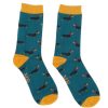 Styles | Mr Heron Mr Heron Teal Sausage Dogs Men'S Bamboo Socks