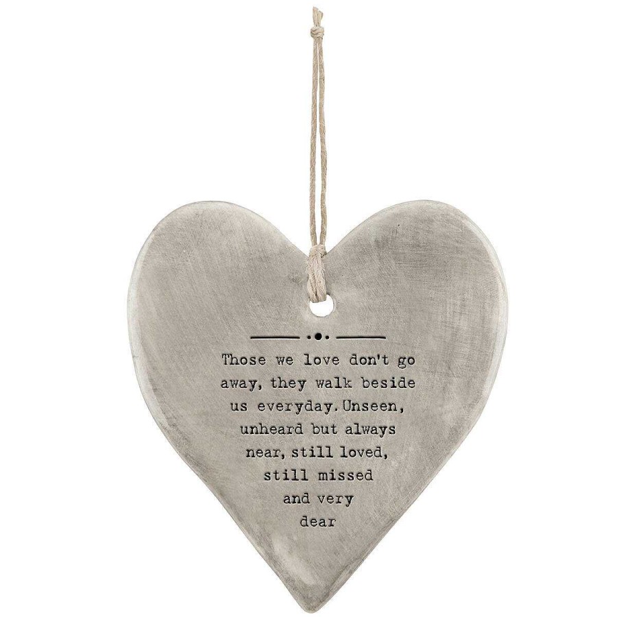 Plaques & Signs | East of India East Of India 'Those We Love Don'T Go' Rustic Hanging Heart