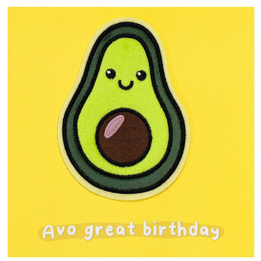 Peel-Off Patch Cards | Temptation Gifts Alfie Avocado Birthday Card With Peel Off Patch