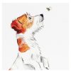 Cats & Dogs Cards | Paper Shed Designs Paper Shed Designs Jack Russell & Bee Square Greetings Card