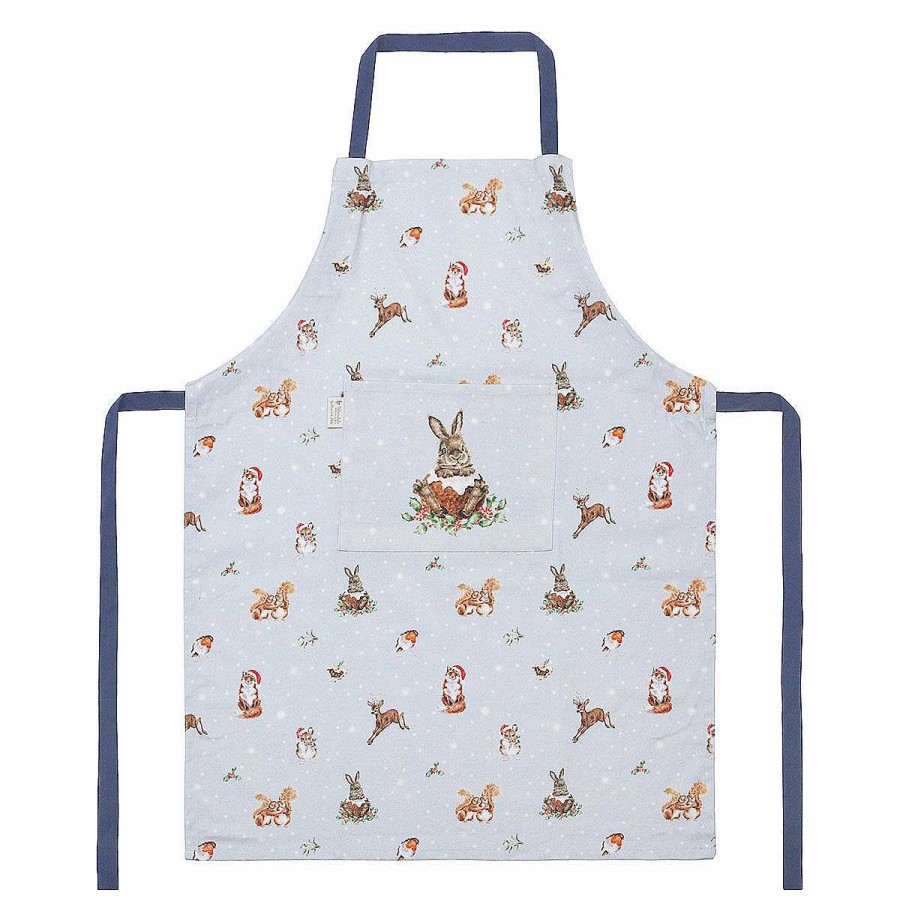 Aprons | Wrendale Wrendale 'Winter Woodland' Woodlanders Cotton Apron