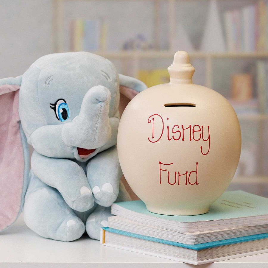 Money Pots | Temptation Temptation 'Disney Fund' Red On Cream Money Pot