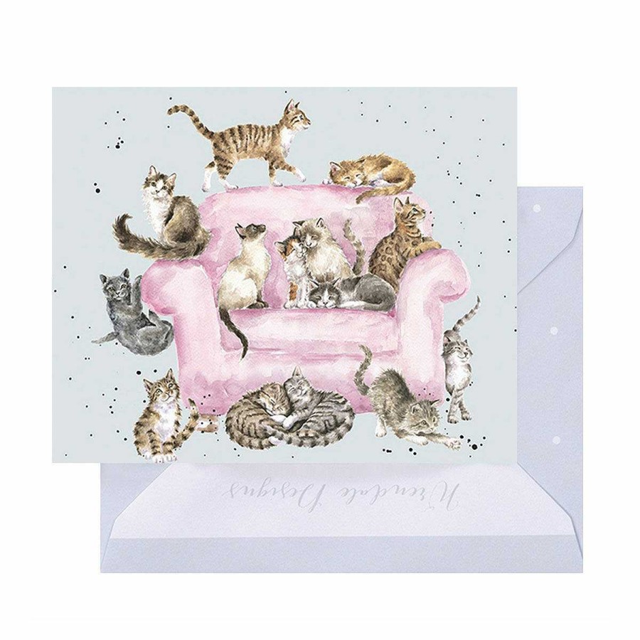 Cats & Dogs Cards | Wrendale Wrendale 'Cattitude' Cats 9Cm Mini Card