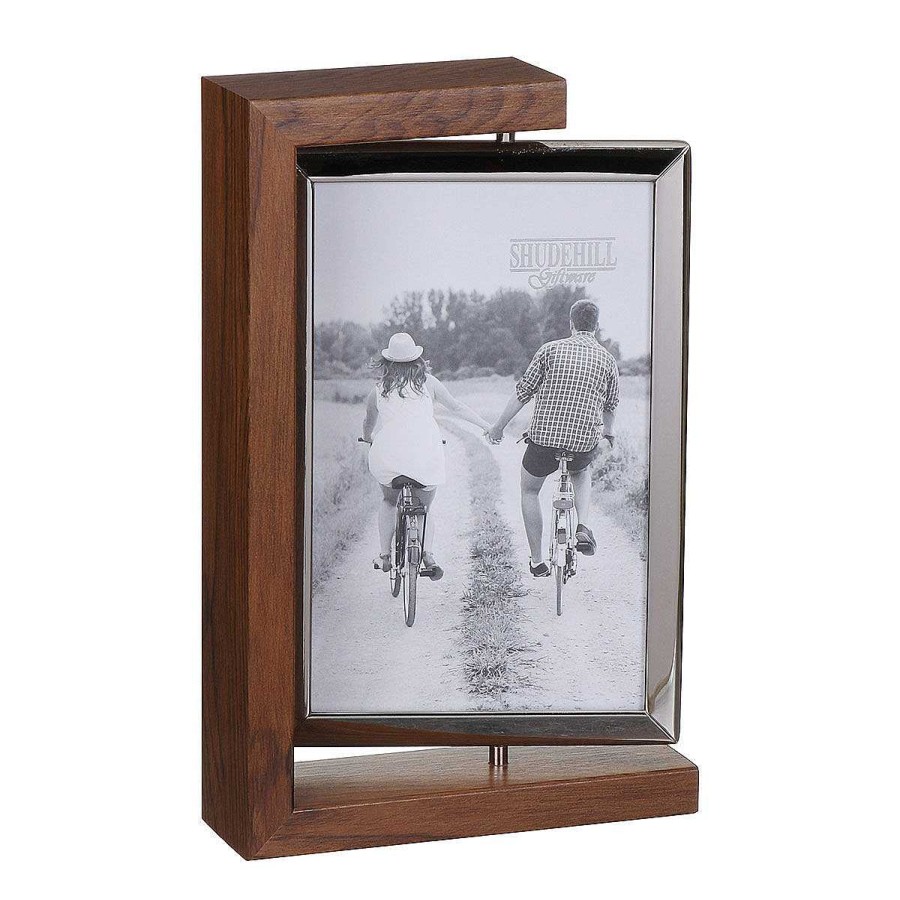 Photo Albums & Frames | Shudehill Shudehill Dark Wood Look 4X6 Rotating Portrait Photo Frame