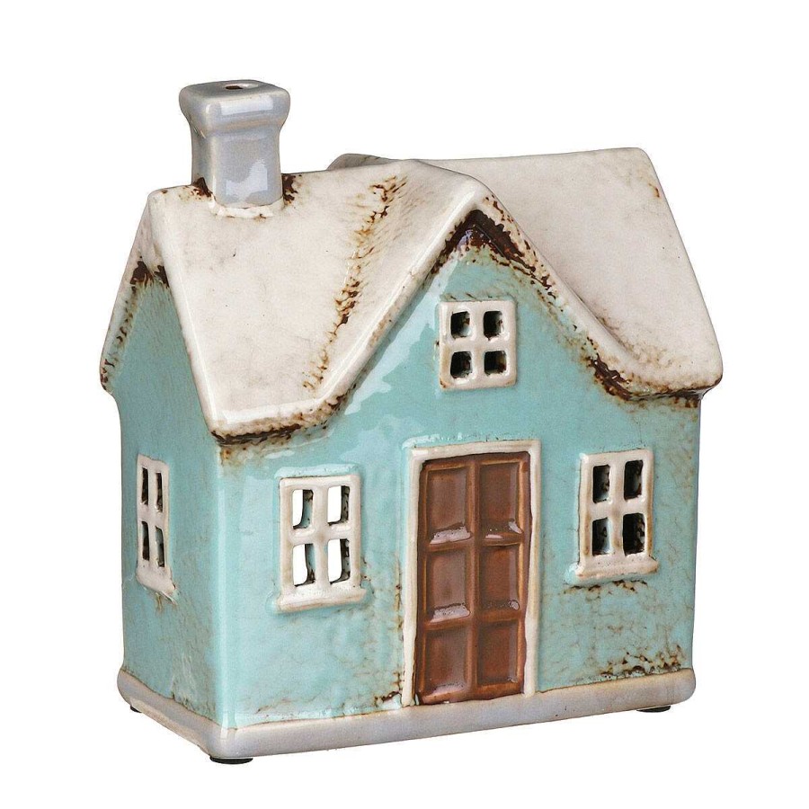 Candle Accessories | Village Pottery Village Pottery Turquoise Traditional House Tealight Holder