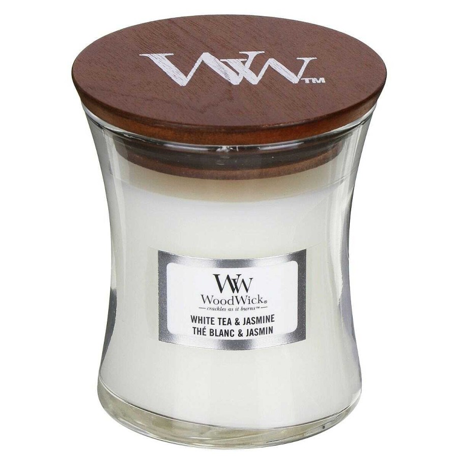 Glass Candles | WoodWick Woodwick White Tea & Jasmine Mini Hourglass Candle