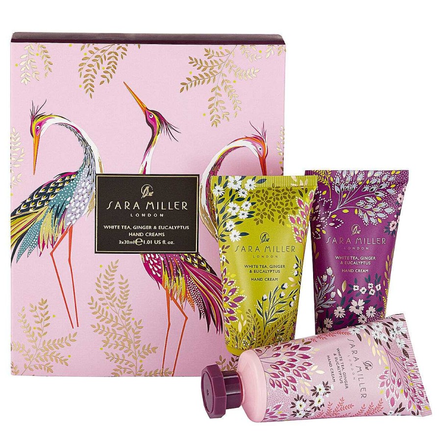 New In | Sara Miller Sara Miller Haveli Garden Passion Flower & Frangipani Hand Cream Trio