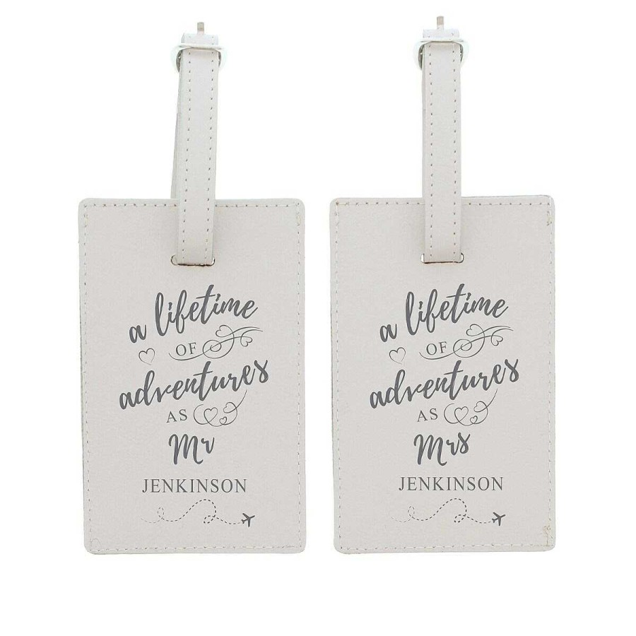 Gifts For Couples | Temptation Gifts Personalised 'Lifetime Of Adventures' Couples Luggage Tags