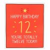 Age Cards | Happy Jackson Happy Jackson 12 Today Birthday Card