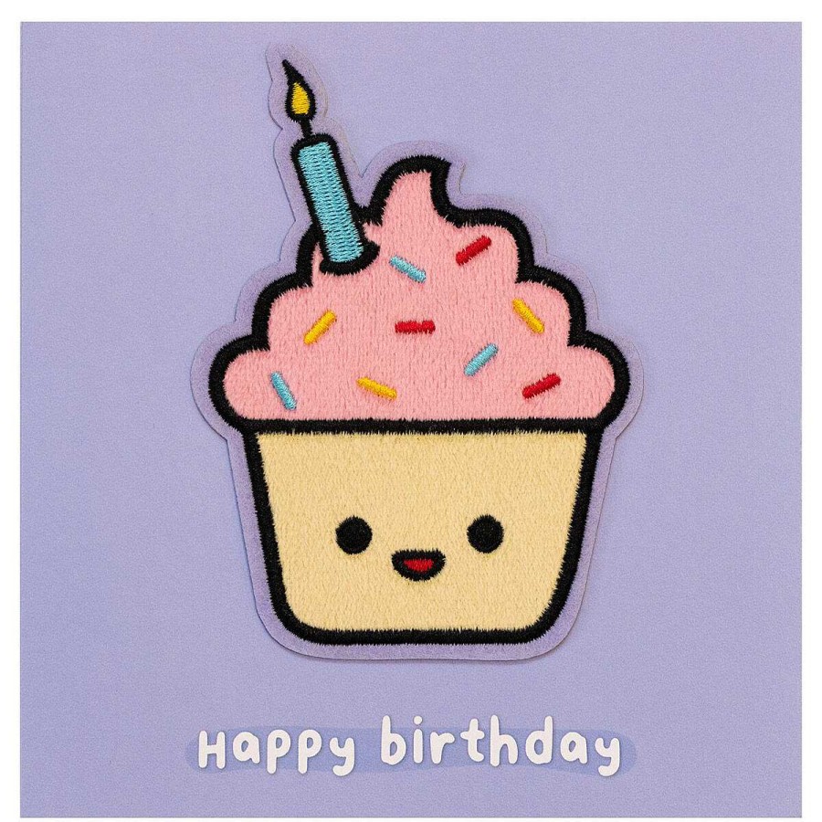 Peel-Off Patch Cards | Temptation Gifts Moji Coco Cupcake Birthday Card With Peel Off Patch