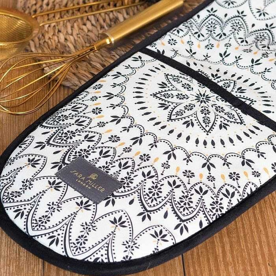 Oven Gloves | Sara Miller Sara Miller Artisanne Noir Double Oven Glove