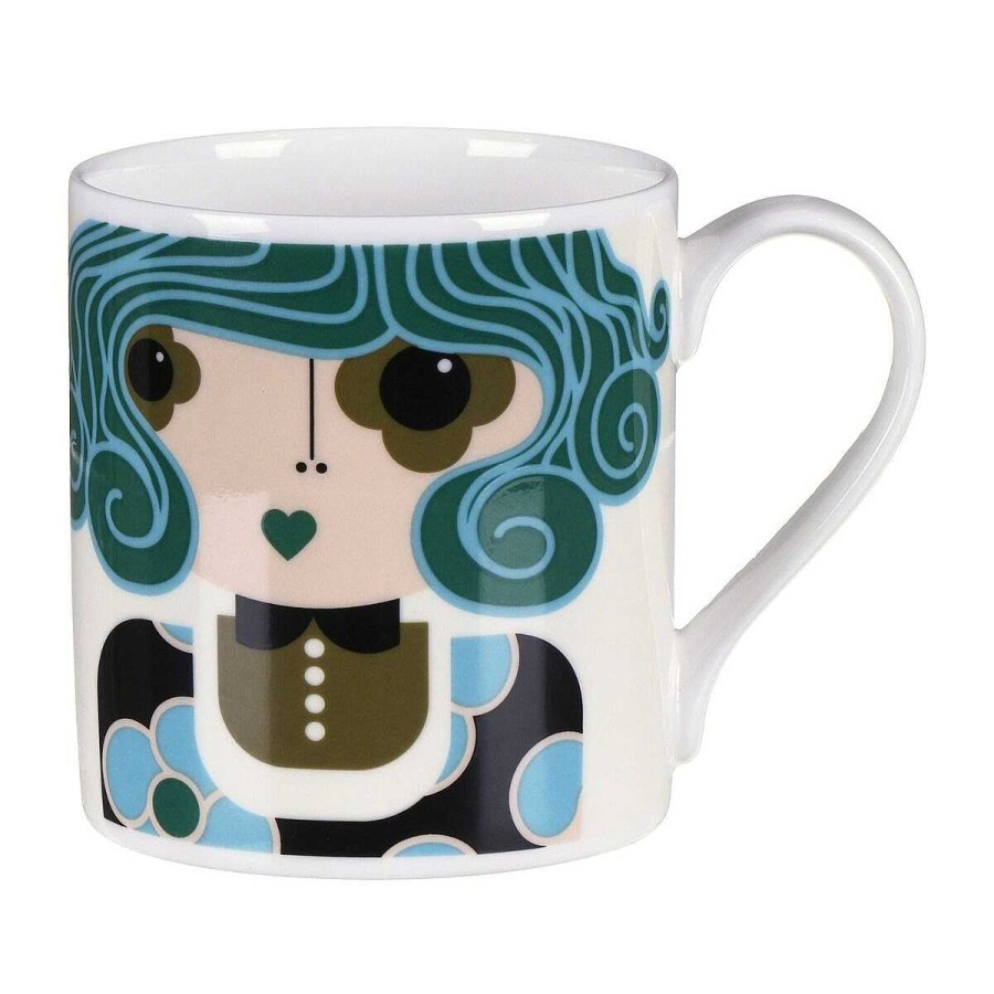 Mugs | Orla Kiely Orla Kiely Dee Dee Teal Large Mug