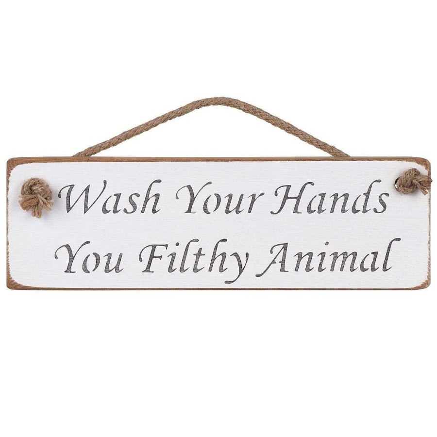 Gifts For Couples | Austin Sloan Austin Sloan 'Wash Your Hands' White Wooden Sign