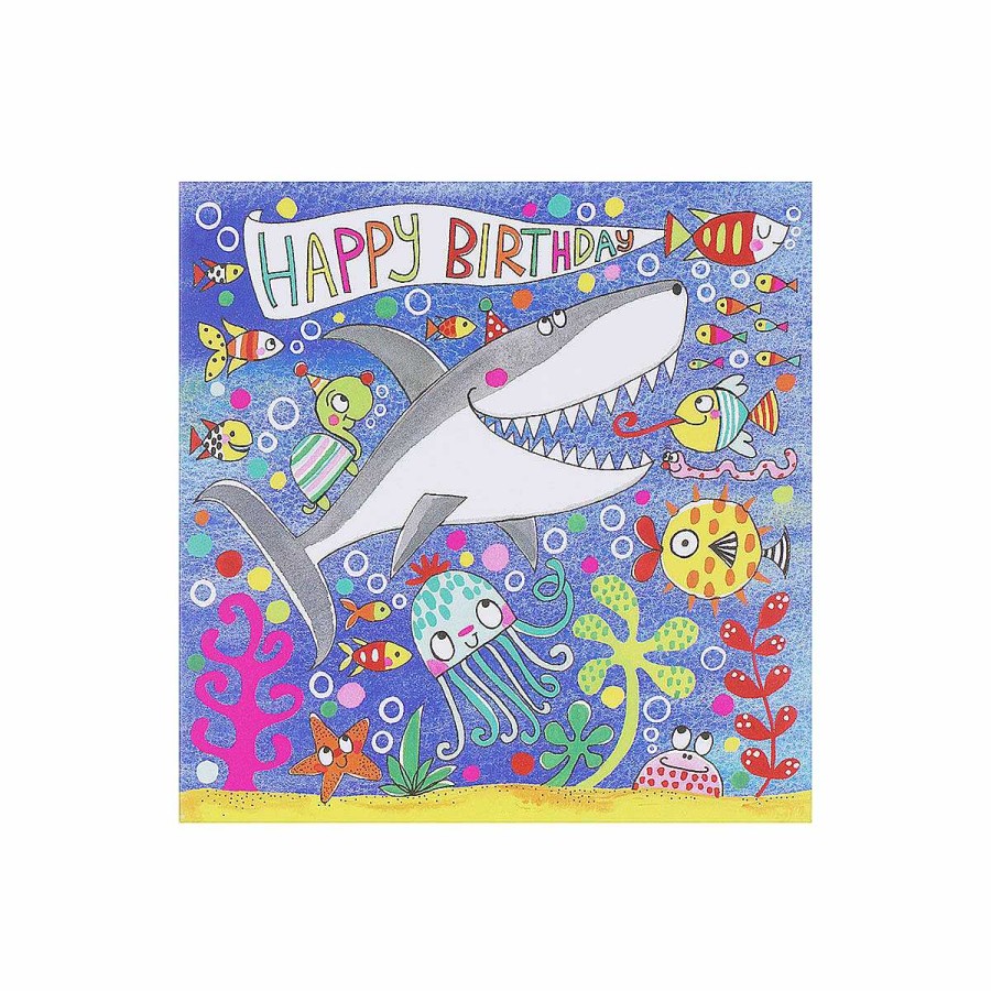 Jigsaw Cards | Rachel Ellen Rachel Ellen Shark Ocean Jigsaw Puzzle With Mini Birthday Card