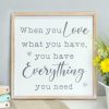 Wedding Decorations | Transomnia Transomnia 'When You Love' Square Framed Sign