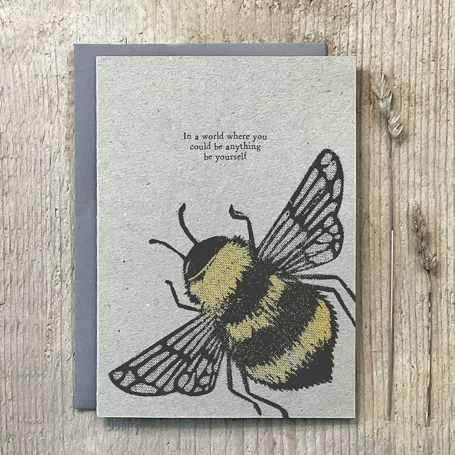 Inspirational | East of India East Of India Block Print 'Be Yourself ' Bee Greetings Card