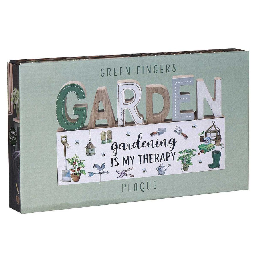 For The Garden | Temptation Gifts Green Fingers 'Gardening Is My Therapy' Plaque