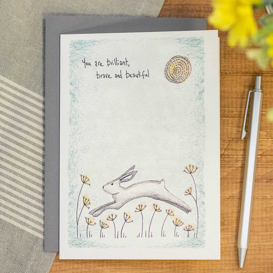 Inspirational | East of India East Of India 'Brilliant, Brave & Beautiful' Hare Card