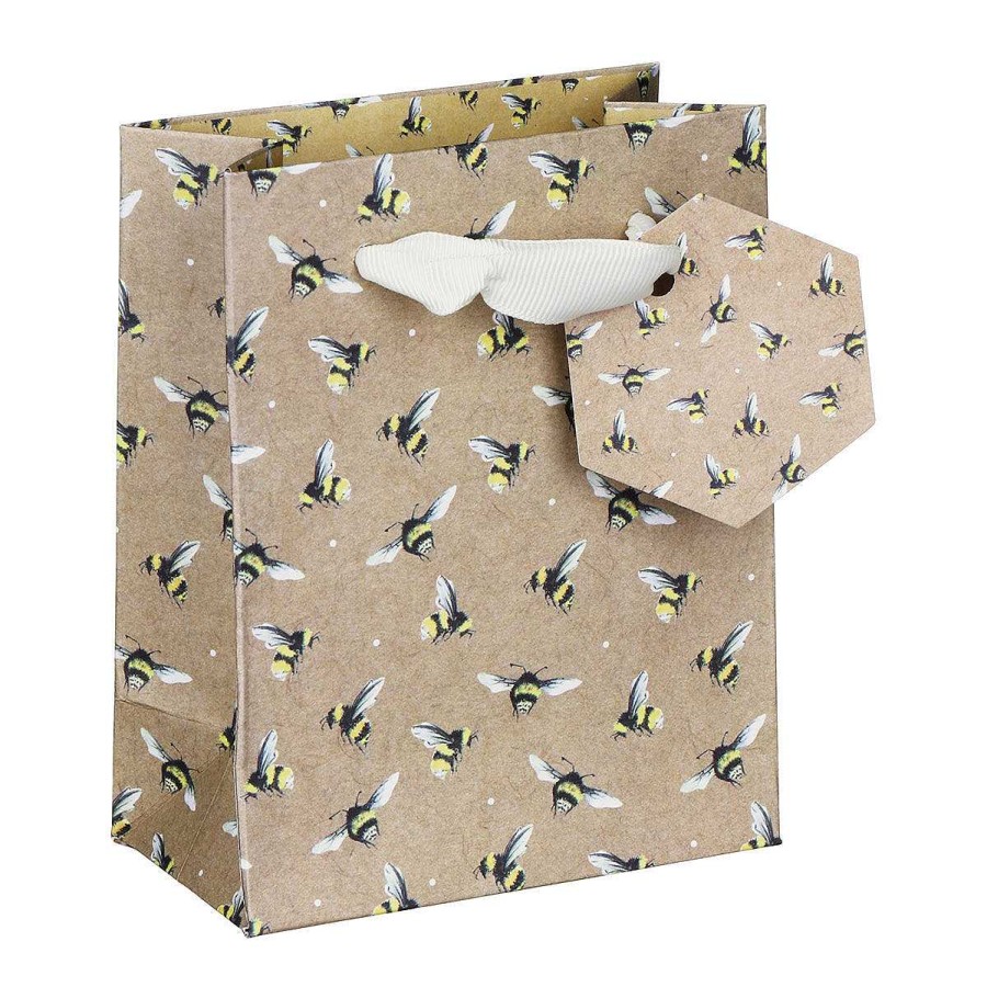 Small Gift Bags | Glick Glick Kraft Bees Small Gift Bag