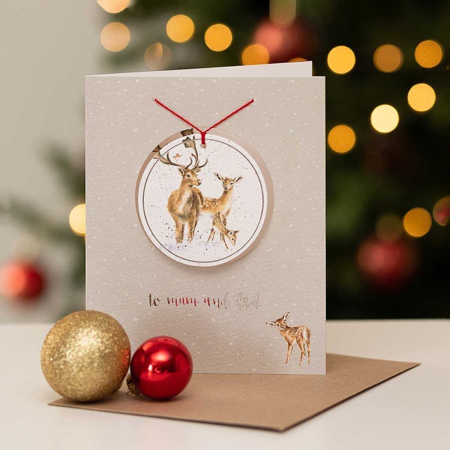 Dad | Wrendale Wrendale 'To Mum And Dad' Christmas Card With Tree Decoration