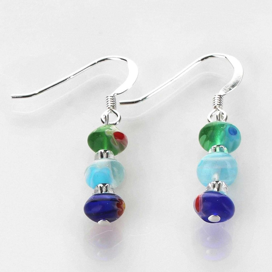 Earrings | Carrie Elspeth Carrie Elspeth Spring Blues Millefiori Earrings