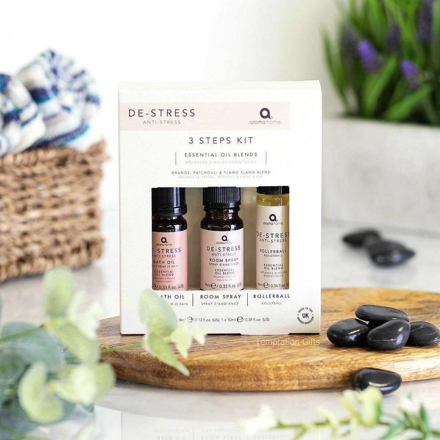 Essential Oils & Diffusers | Aroma Home Aroma Home De-Stress 3 Step Kit