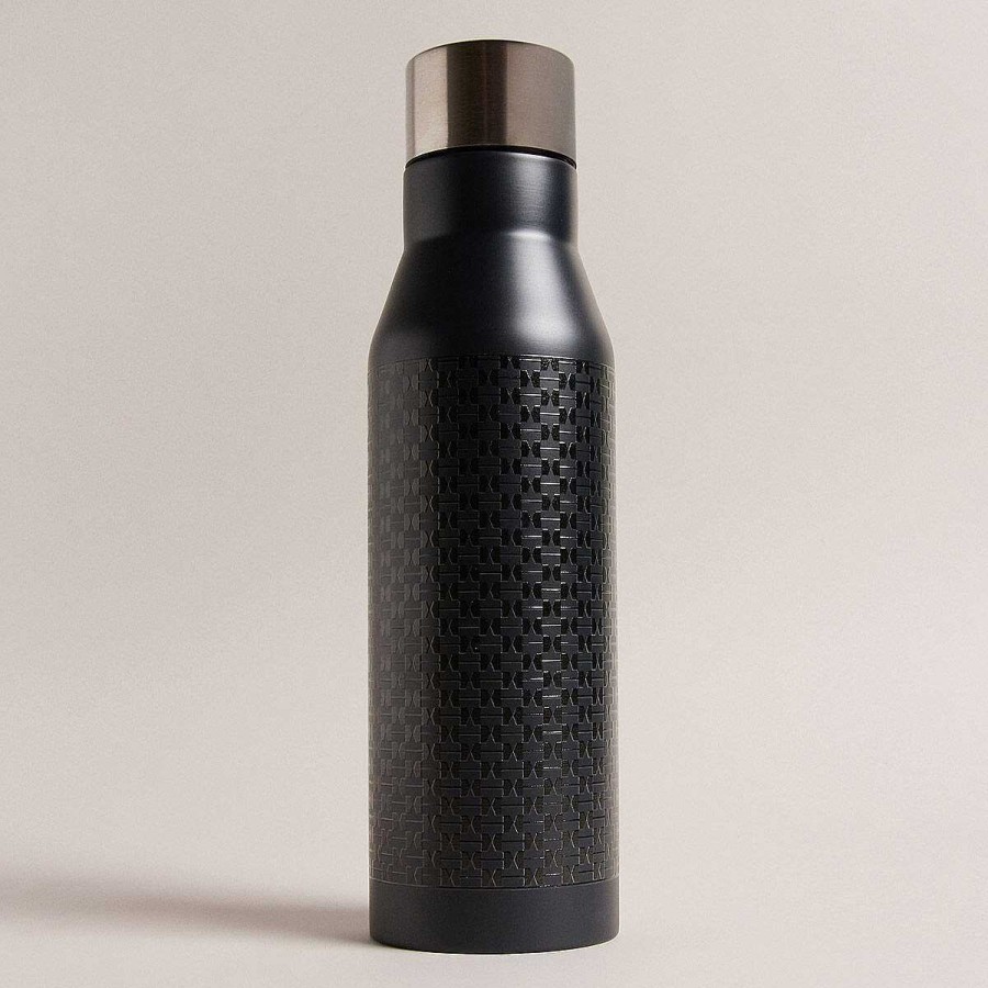 Water Bottles | Ted Baker Ted Baker Jamesa Geometric Pattern Dark Blue Water Bottle