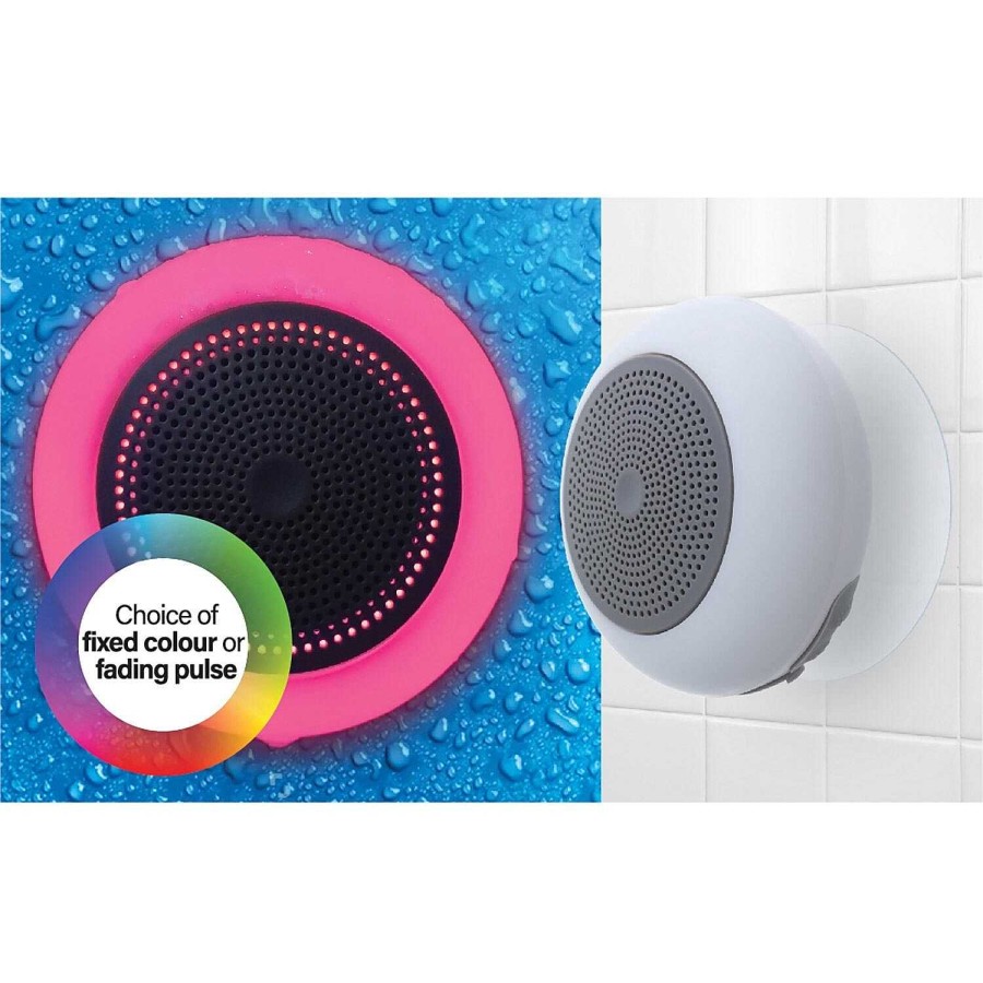 Bathroom Gadgets | The Source The Source Red5 Light Up Wireless Shower Speaker