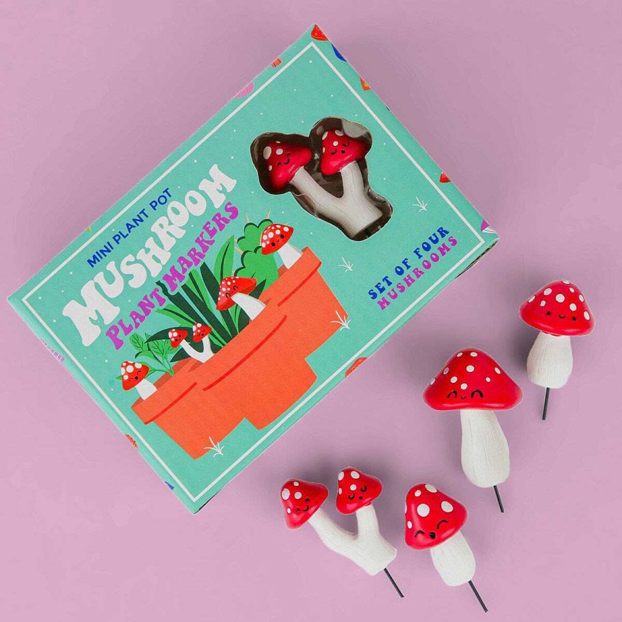 Planters | Gift Republic Gift Republic Mini Plant Pot Mushroom Plant Markers